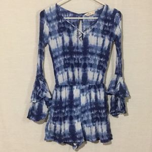 Hollister Tye Dye Jumper w/ Ruffled Sleeves